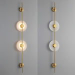 Alabaster Vertical Plug In Wall Sconce