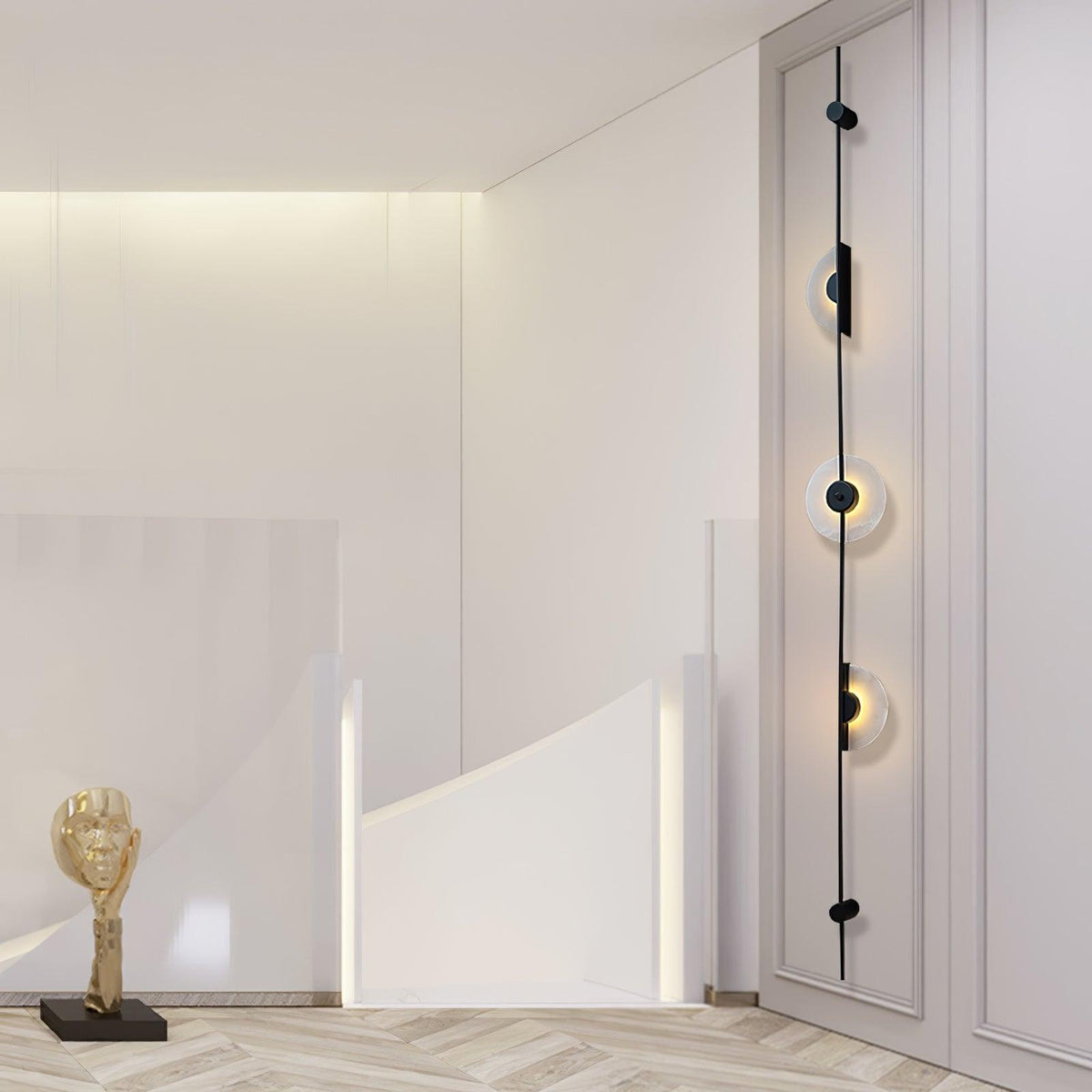 Alabaster Vertical Plug In Wall Sconce