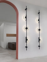 Alabaster Orb Vertical Wall Sconce