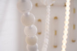 Alabaster Pearl Necklace Chandelier — Cascading Beaded LED Pendant Light