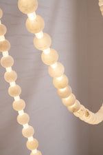 Alabaster Pearl Necklace Chandelier — Cascading Beaded LED Pendant Light