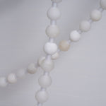 Alabaster Pearl Necklace Chandelier — Cascading Beaded LED Pendant Light