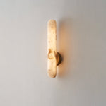 Alabaster Rod Wall Sconce in Brass – Modern Minimalist Lighting
