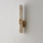 Alabaster Rod Wall Sconce in Brass – Modern Minimalist Lighting