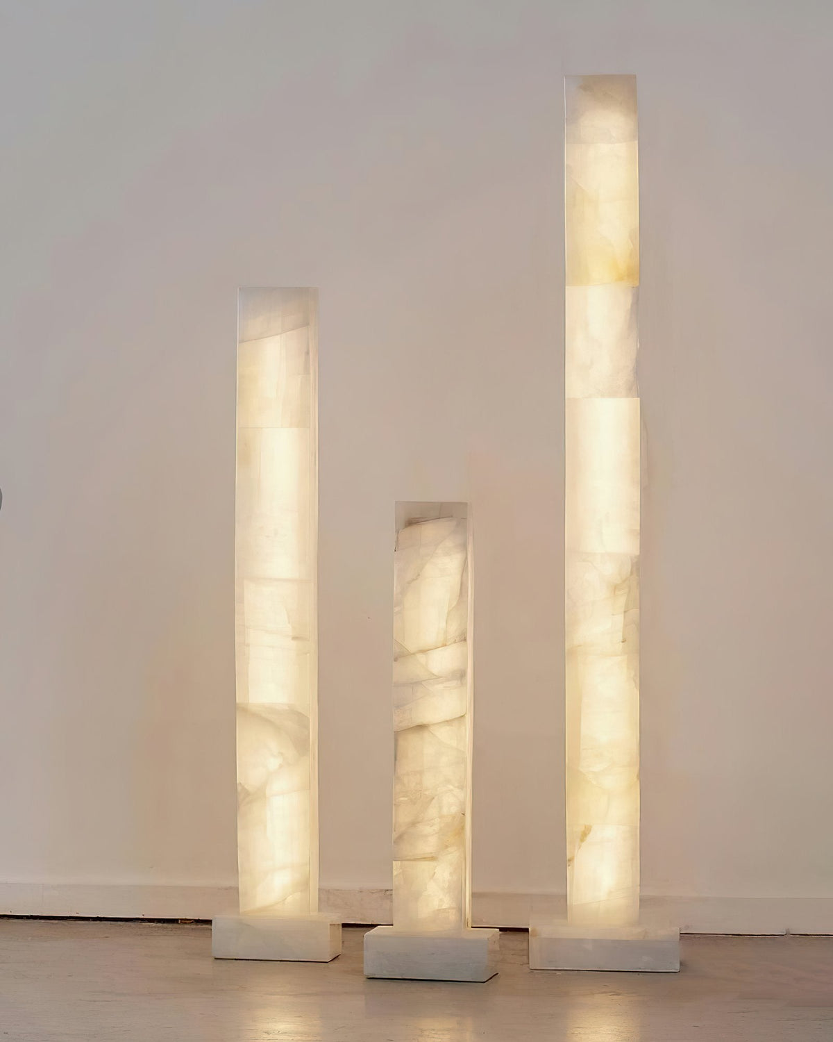 Alabaster Square Column Floor Lamp