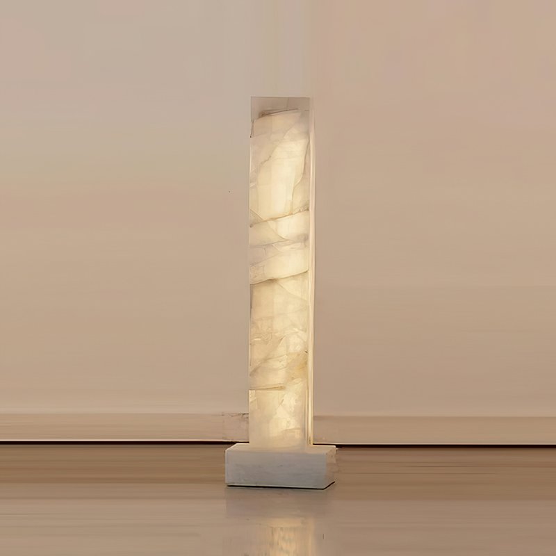 Alabaster Square Column Floor Lamp
