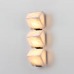 Alabaster Plug-In Wall Sconce with Integrated LED – Modern Staircase Lighting