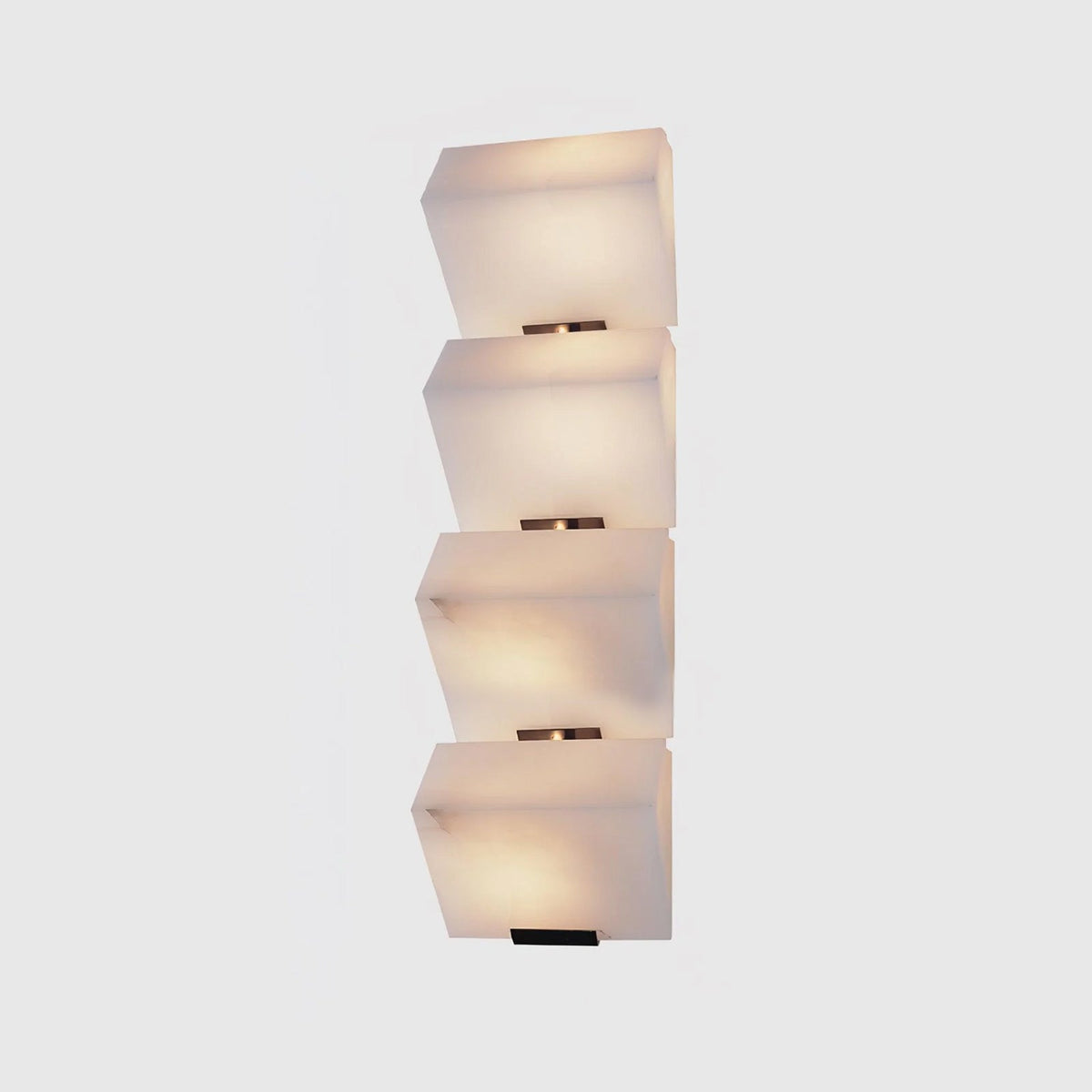 Alabaster Plug-In Wall Sconce with Integrated LED – Modern Staircase Lighting