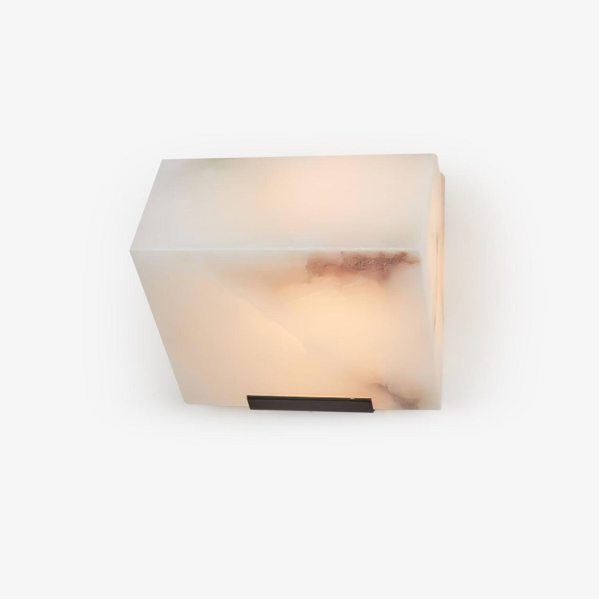 Alabaster Plug-In Wall Sconce with Integrated LED – Modern Staircase Lighting