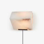 Alabaster Plug-In Wall Sconce with Integrated LED – Modern Staircase Lighting