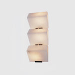 Alabaster Plug-In Wall Sconce with Integrated LED – Modern Staircase Lighting