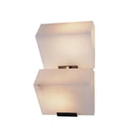 Alabaster Plug-In Wall Sconce with Integrated LED – Modern Staircase Lighting