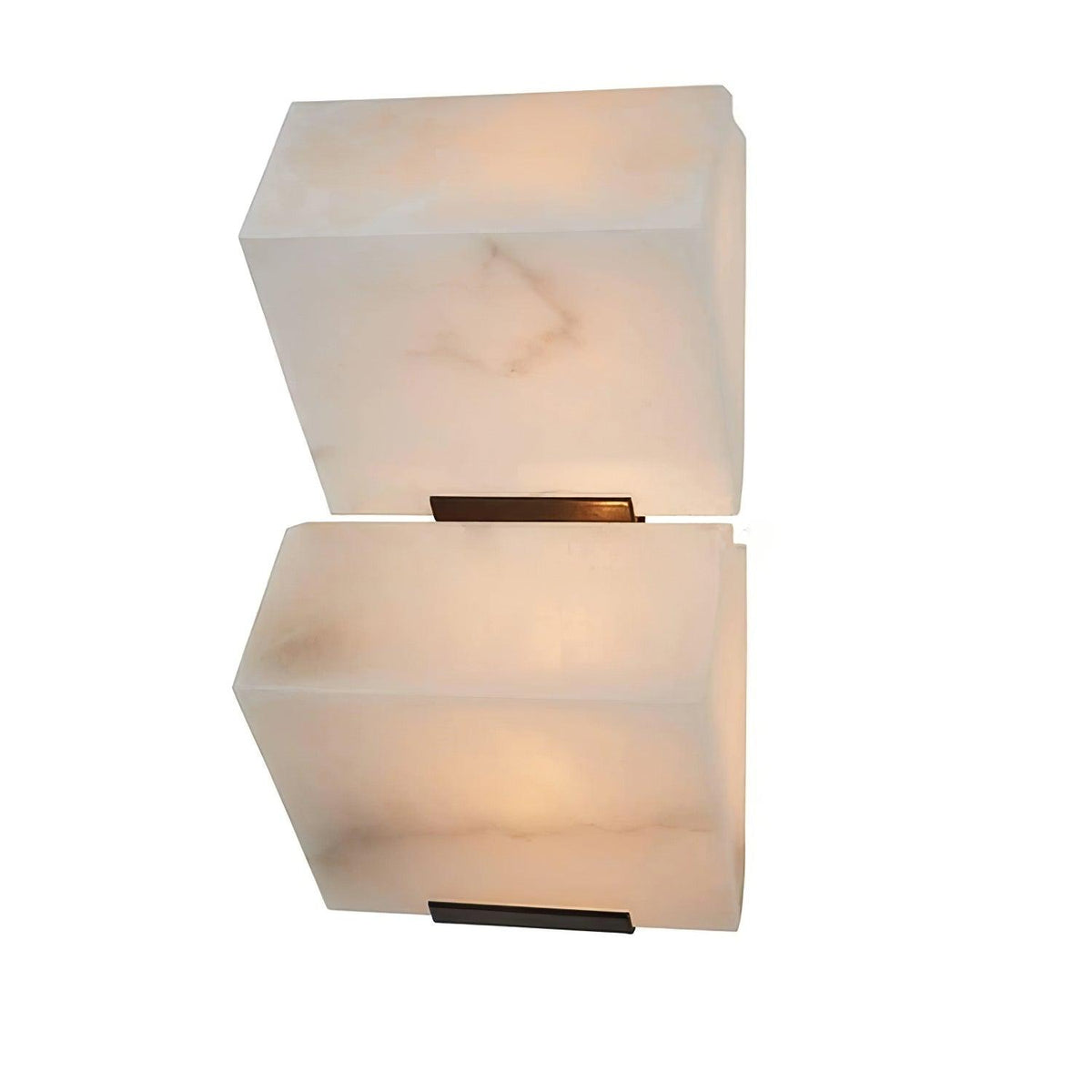 Alabaster Plug-In Wall Sconce with Integrated LED – Modern Staircase Lighting
