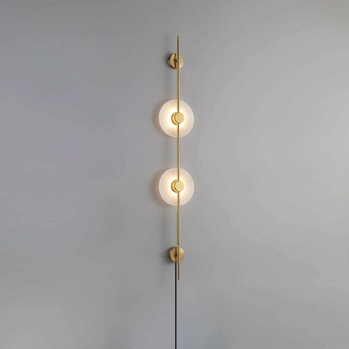 Alabaster Vertical Plug In Wall Sconce