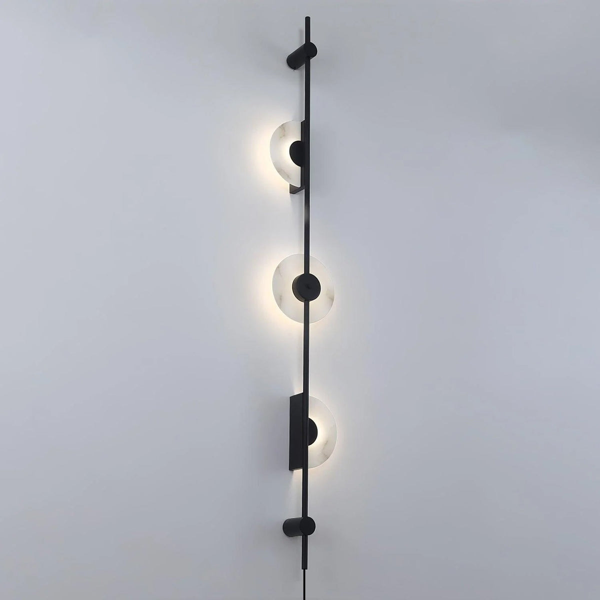 Alabaster Vertical Plug In Wall Sconce