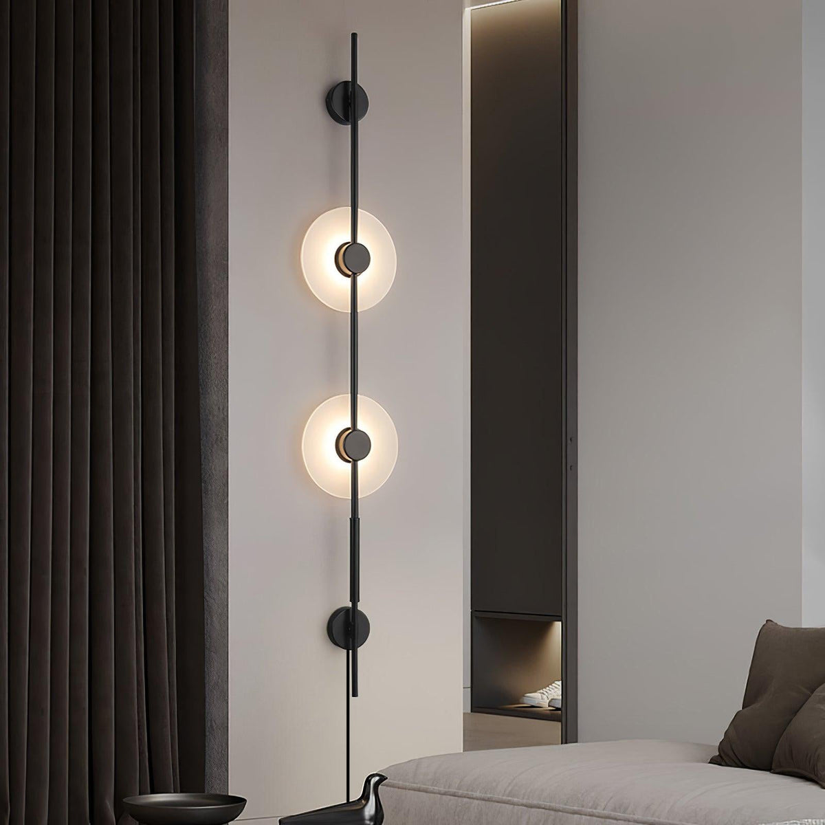 Alabaster Vertical Plug In Wall Sconce