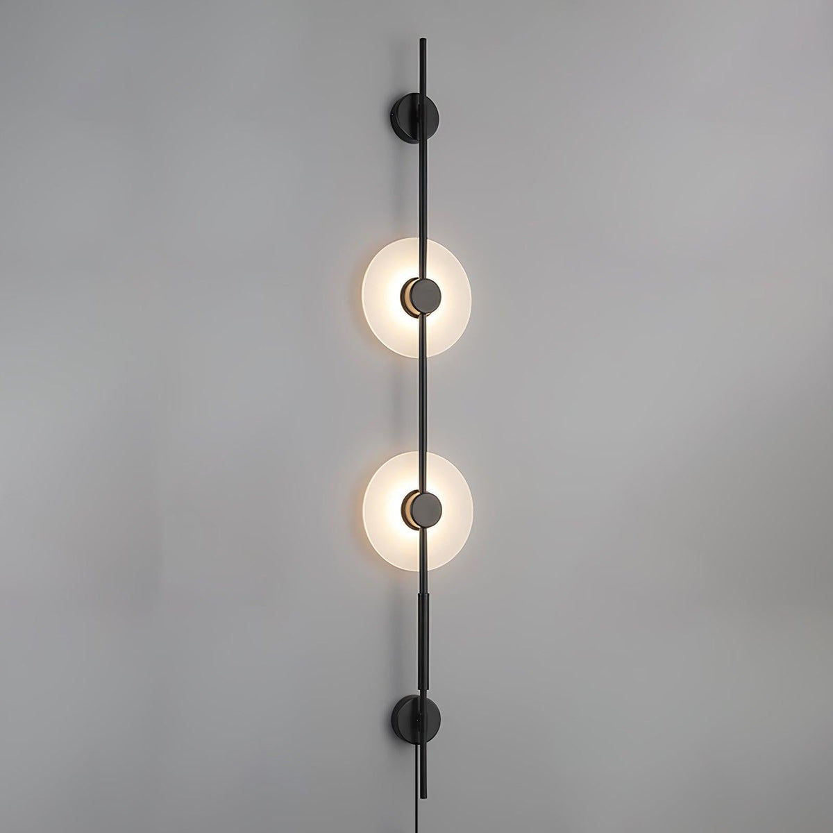 Alabaster Vertical Plug In Wall Sconce