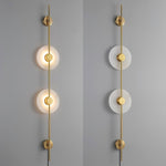 Alabaster Vertical Plug In Wall Sconce