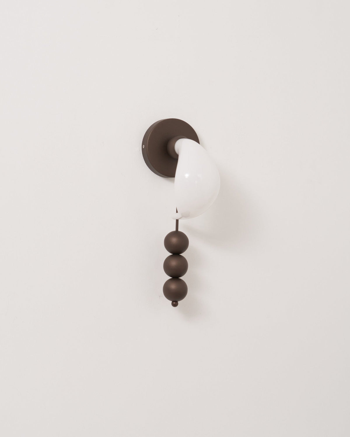 Alabris Sculptural LED Wall Sconce in Opal Glass and Metal