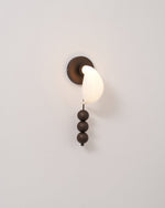 Alabris Sculptural LED Wall Sconce in Opal Glass and Metal
