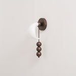 Alabris Sculptural LED Wall Sconce in Opal Glass and Metal