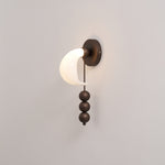 Alabris Sculptural LED Wall Sconce in Opal Glass and Metal
