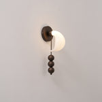 Alabris Sculptural LED Wall Sconce in Opal Glass and Metal