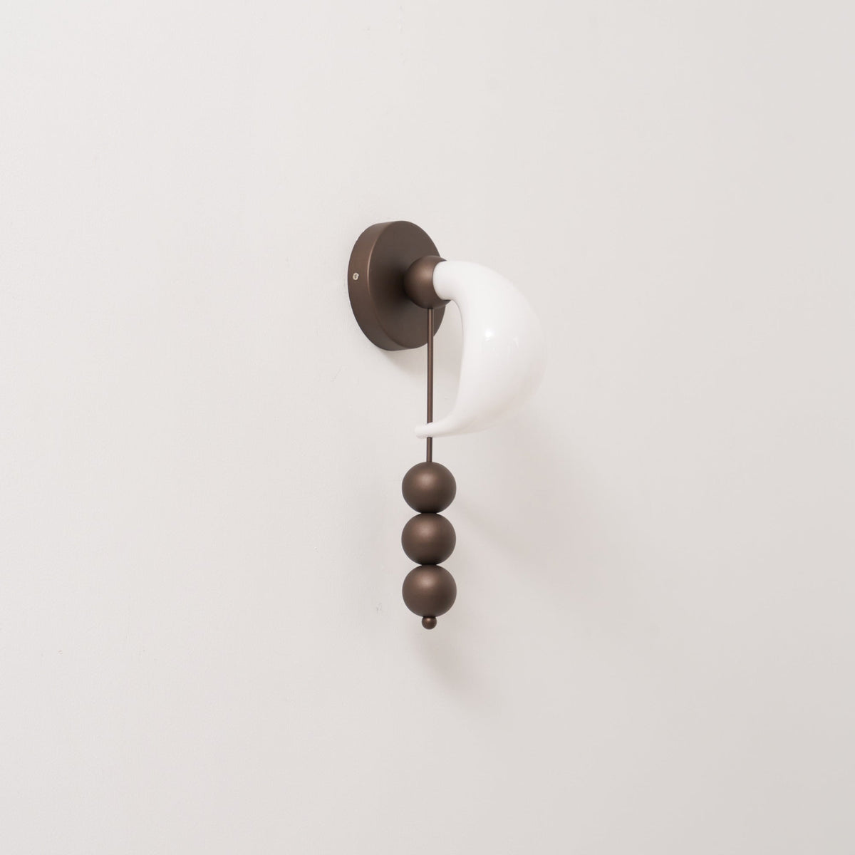Alabris Sculptural LED Wall Sconce in Opal Glass and Metal