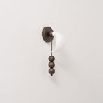 Alabris Sculptural LED Wall Sconce in Opal Glass and Metal