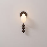 Alabris Sculptural LED Wall Sconce in Opal Glass and Metal