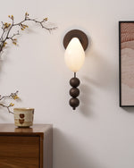Alabris Sculptural LED Wall Sconce in Opal Glass and Metal