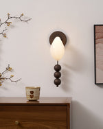 Alabris Sculptural LED Wall Sconce in Opal Glass and Metal