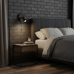 Alaric Wall Sconce in Black Travertine and Walnut Wood