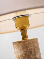 Alba Stone Table Lamp – Marble Base with Fabric Shade for Modern Interiors