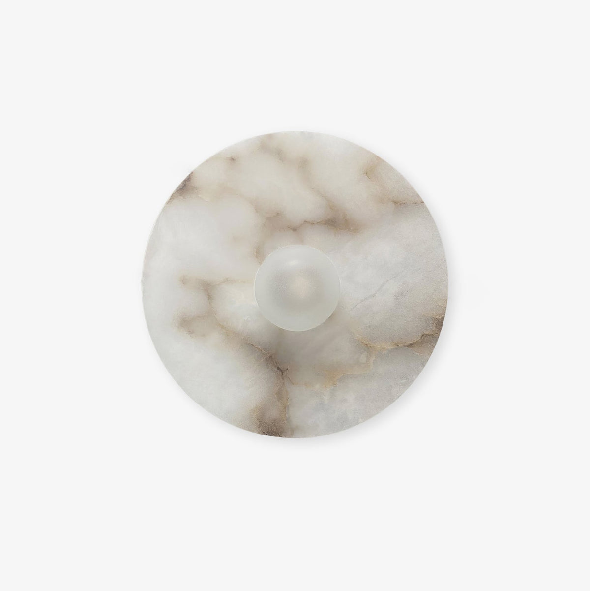 Yunhua Alabaster Wall Sconce – Modern Minimalist Round Wall Light