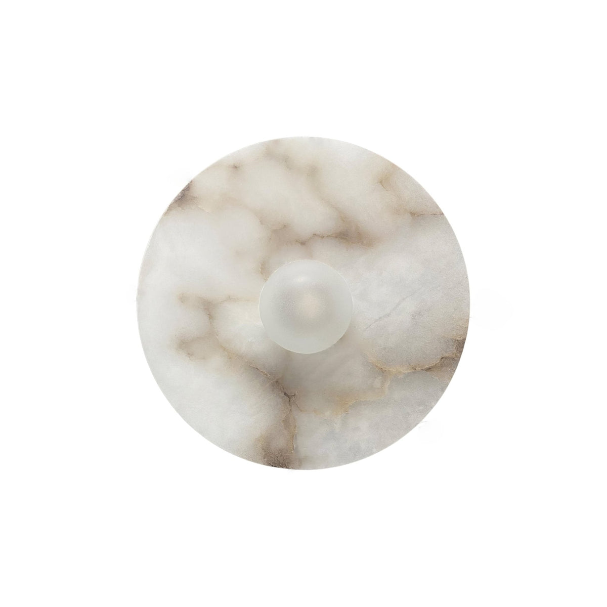 Yunhua Alabaster Wall Sconce – Modern Minimalist Round Wall Light