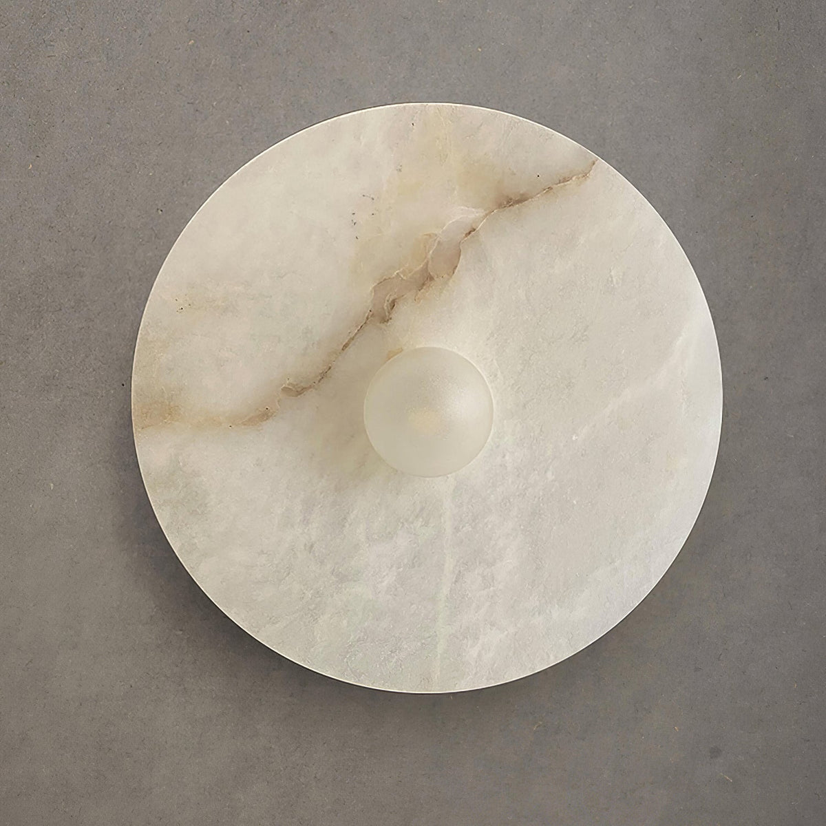 Yunhua Alabaster Wall Sconce – Modern Minimalist Round Wall Light