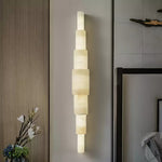 Alba Cascade Alabaster Wall Sconce – Modern LED Wall Light