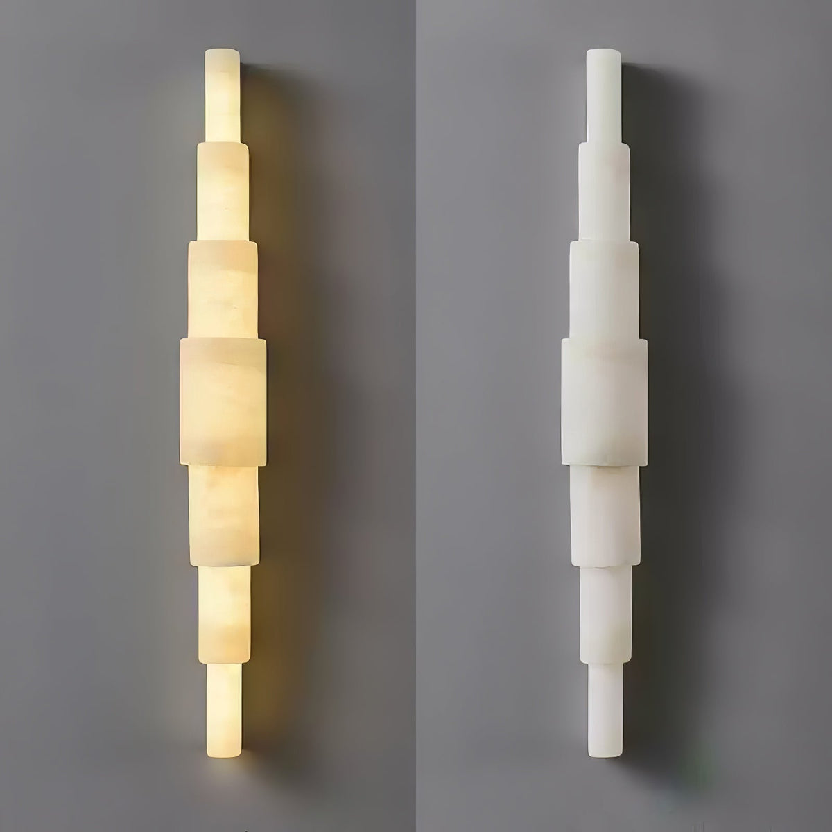 Alba Cascade Alabaster Wall Sconce – Modern LED Wall Light