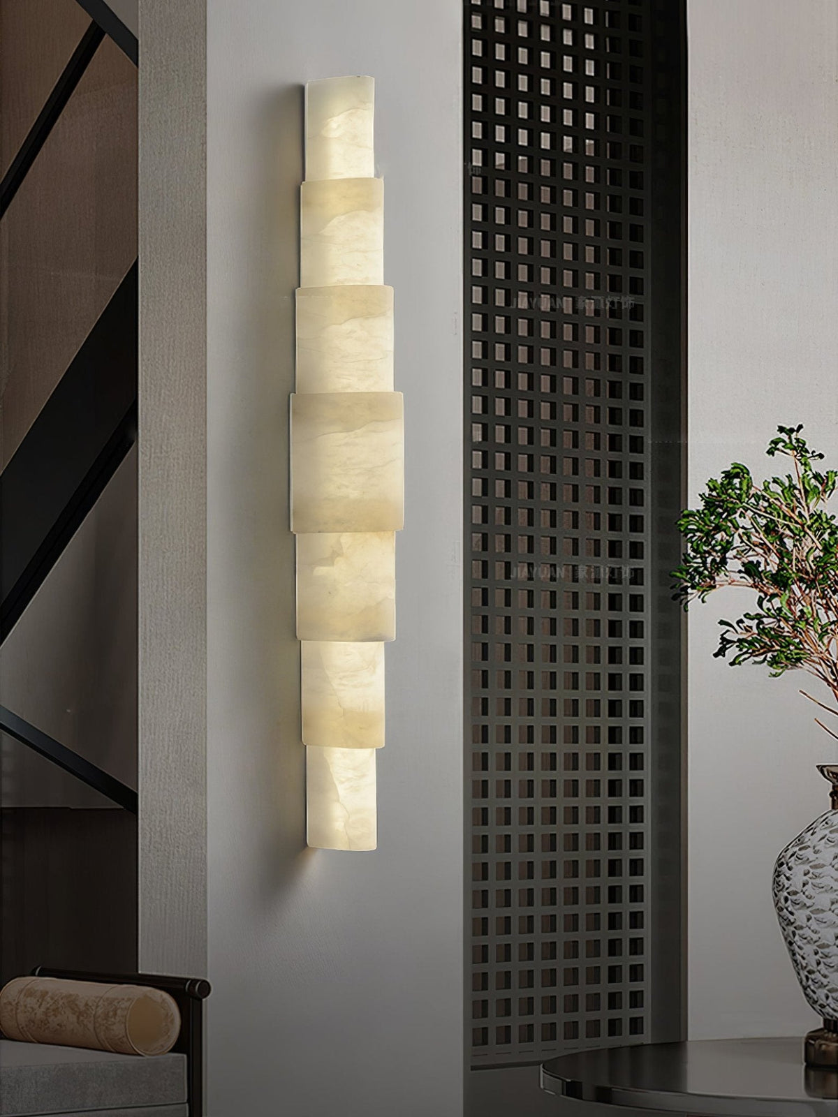 Alba Cascade Alabaster Wall Sconce – Modern LED Wall Light