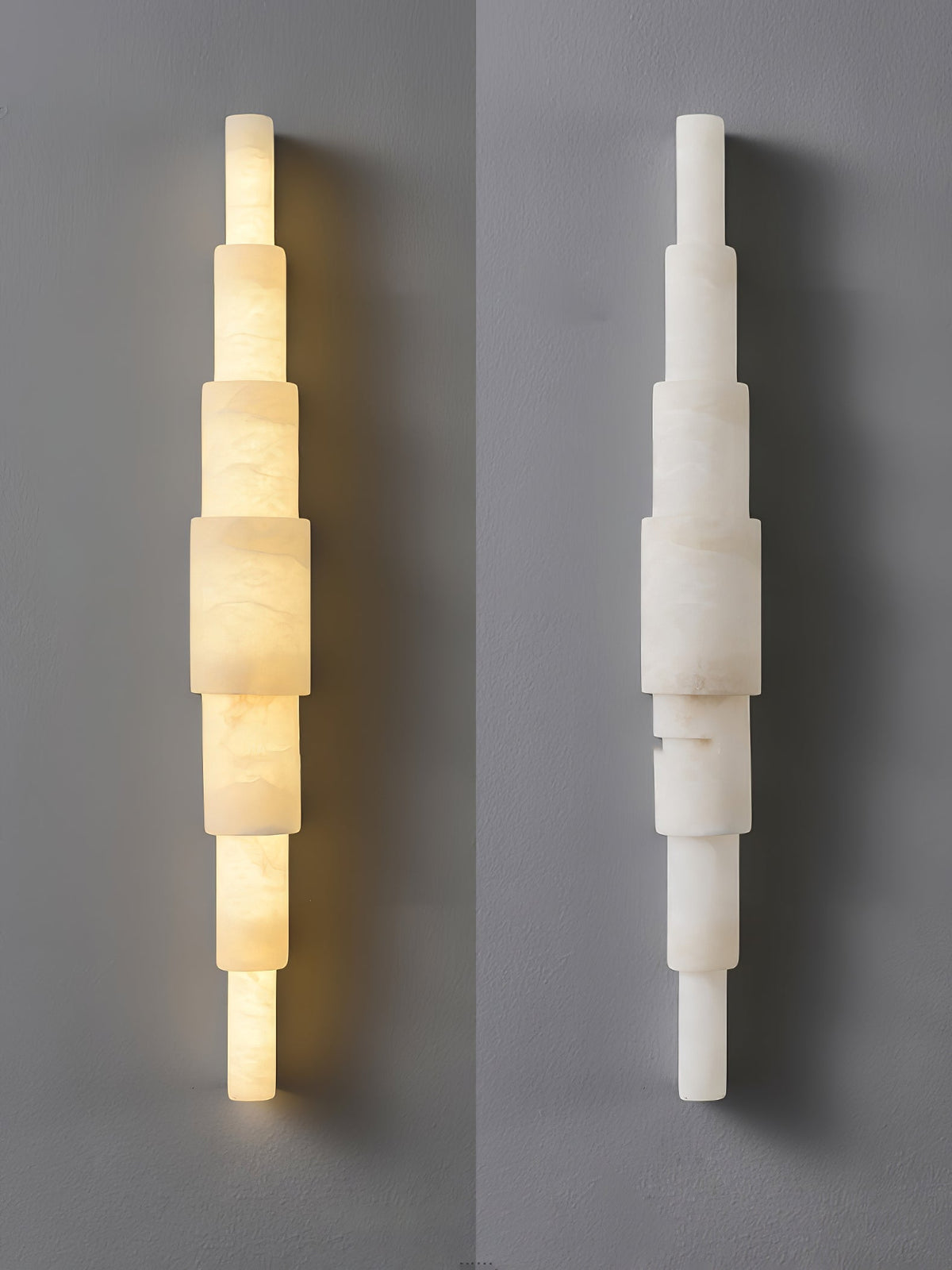 Alba Cascade Alabaster Wall Sconce – Modern LED Wall Light