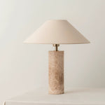 Alba Stone Table Lamp – Marble Base with Fabric Shade for Modern Interiors