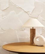 Alba Stone Table Lamp – Marble Base with Fabric Shade for Modern Interiors