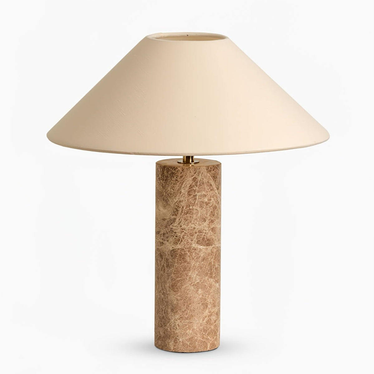 Alba Stone Table Lamp – Marble Base with Fabric Shade for Modern Interiors