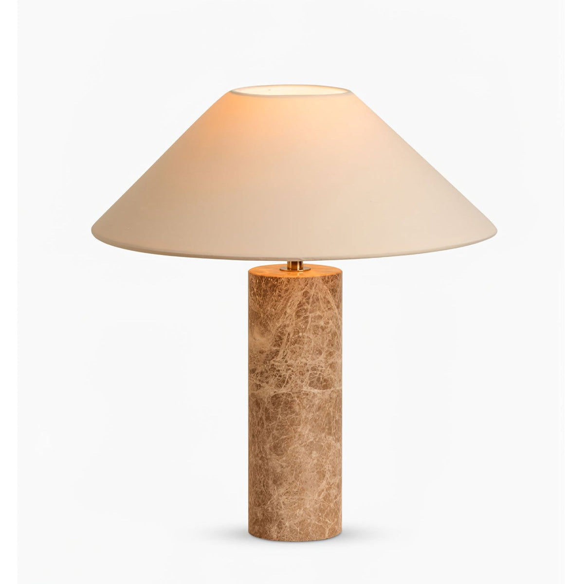 Alba Stone Table Lamp – Marble Base with Fabric Shade for Modern Interiors