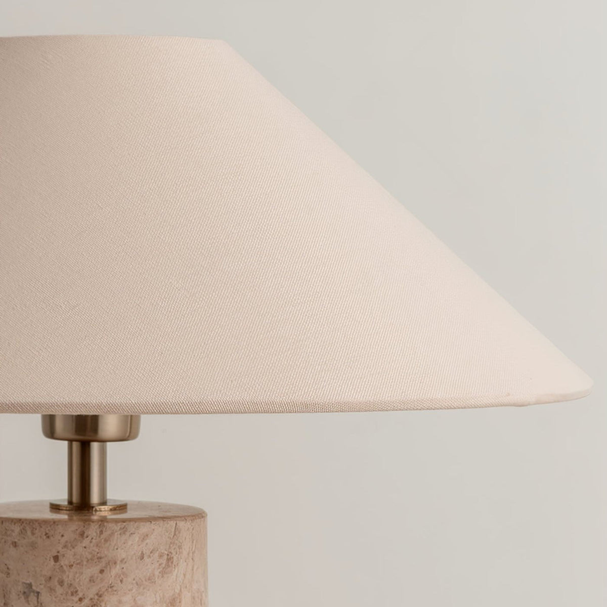 Alba Stone Table Lamp – Marble Base with Fabric Shade for Modern Interiors