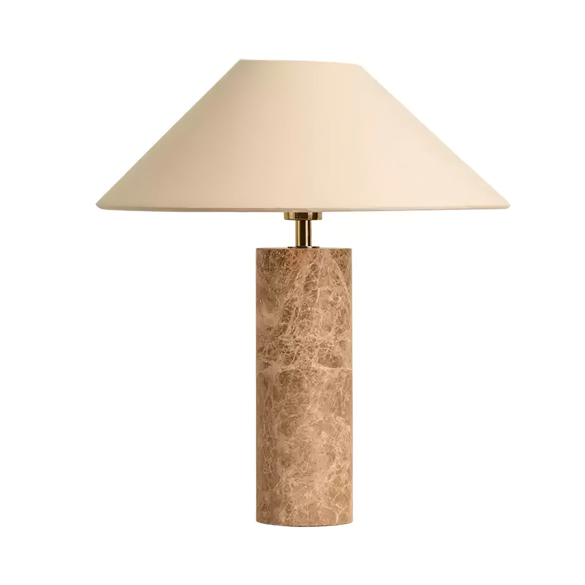 Alba Stone Table Lamp – Marble Base with Fabric Shade for Modern Interiors