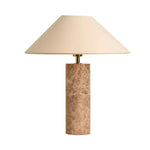 Alba Stone Table Lamp – Marble Base with Fabric Shade for Modern Interiors
