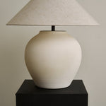 Albarella Ceramic Table Lamp with Fabric Shade for Bedroom & Living Room