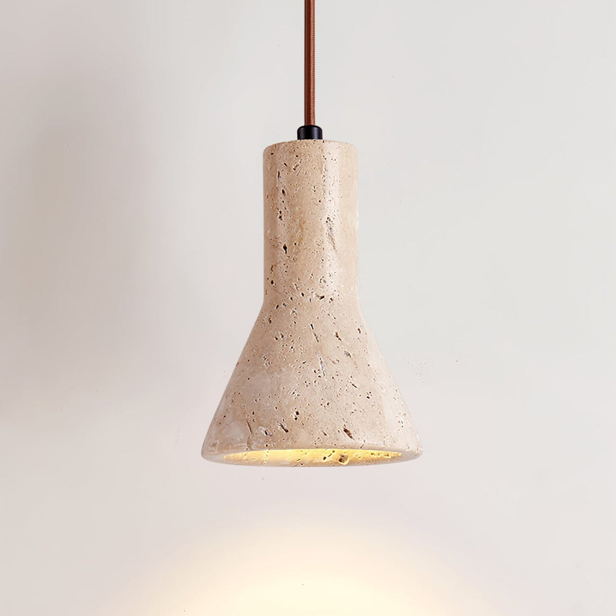 Alchemica Travertine Pendant Light – Sculptural Stone Lamp for Dining & Kitchen